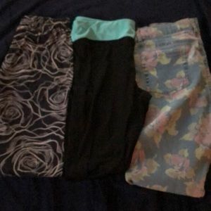 Flower Print, Roses, and Blue sport leggings